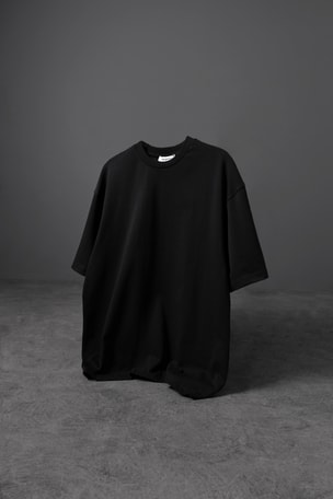 Erkek Siyah Basic Oversize Tshirt